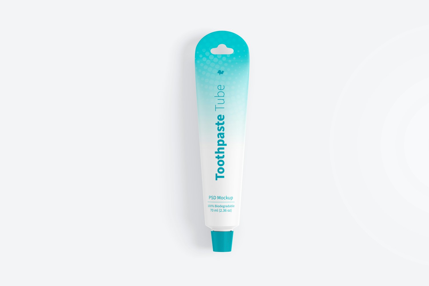 Toothpaste Tube Mockup, Top View Toothpaste Tube Mockup, Top View