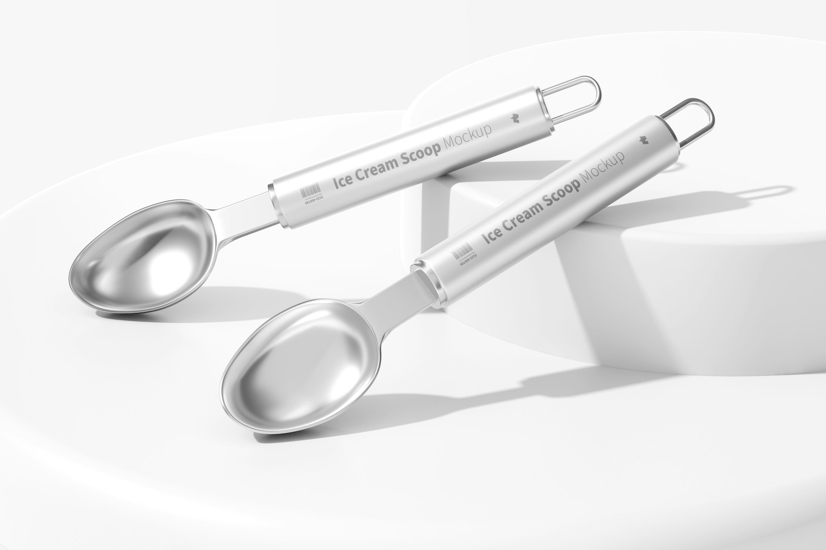 Ice Cream Scoops Mockup, Perspective View 02