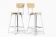 Wood Stools Mockup, Back and Side View