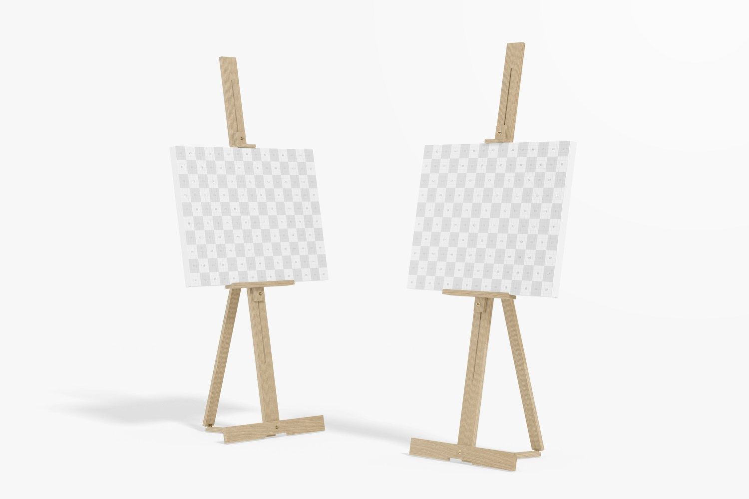 Canvas with Easel Mockup, Side View
