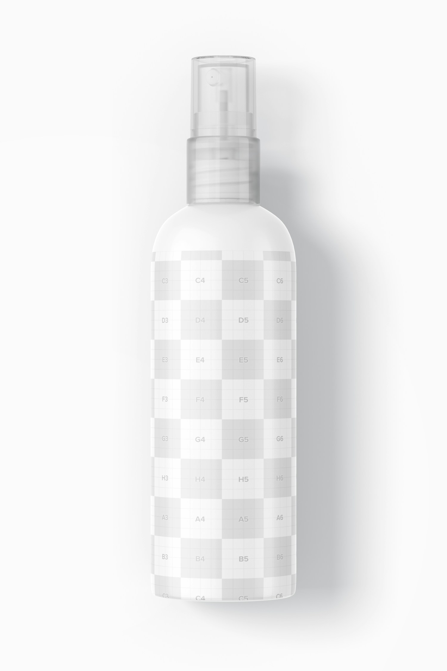4 oz Spray Rounded 02 Mockup, Top View 4 oz Spray Rounded 02 Mockup, Top View