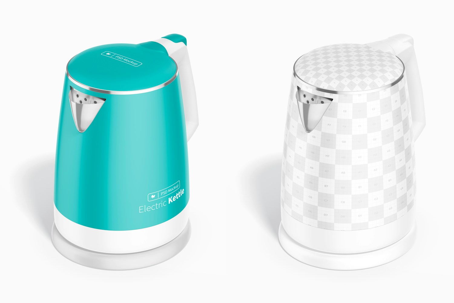 Electric Kettle Mockup, Perspective