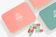 Six Compartment Pill Boxes Mockup, Close Up