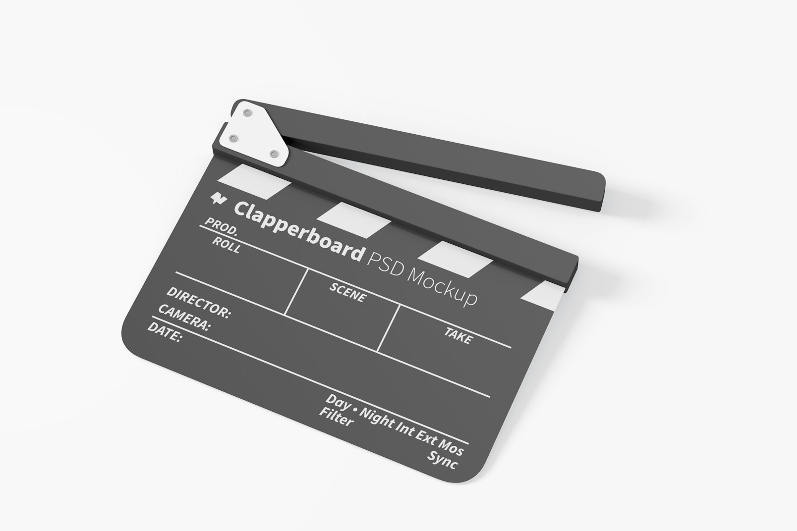 Clapperboard Mockup, Dropped
