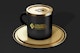 Luxury Ceramic Mug With Lid Mockup, on Podium