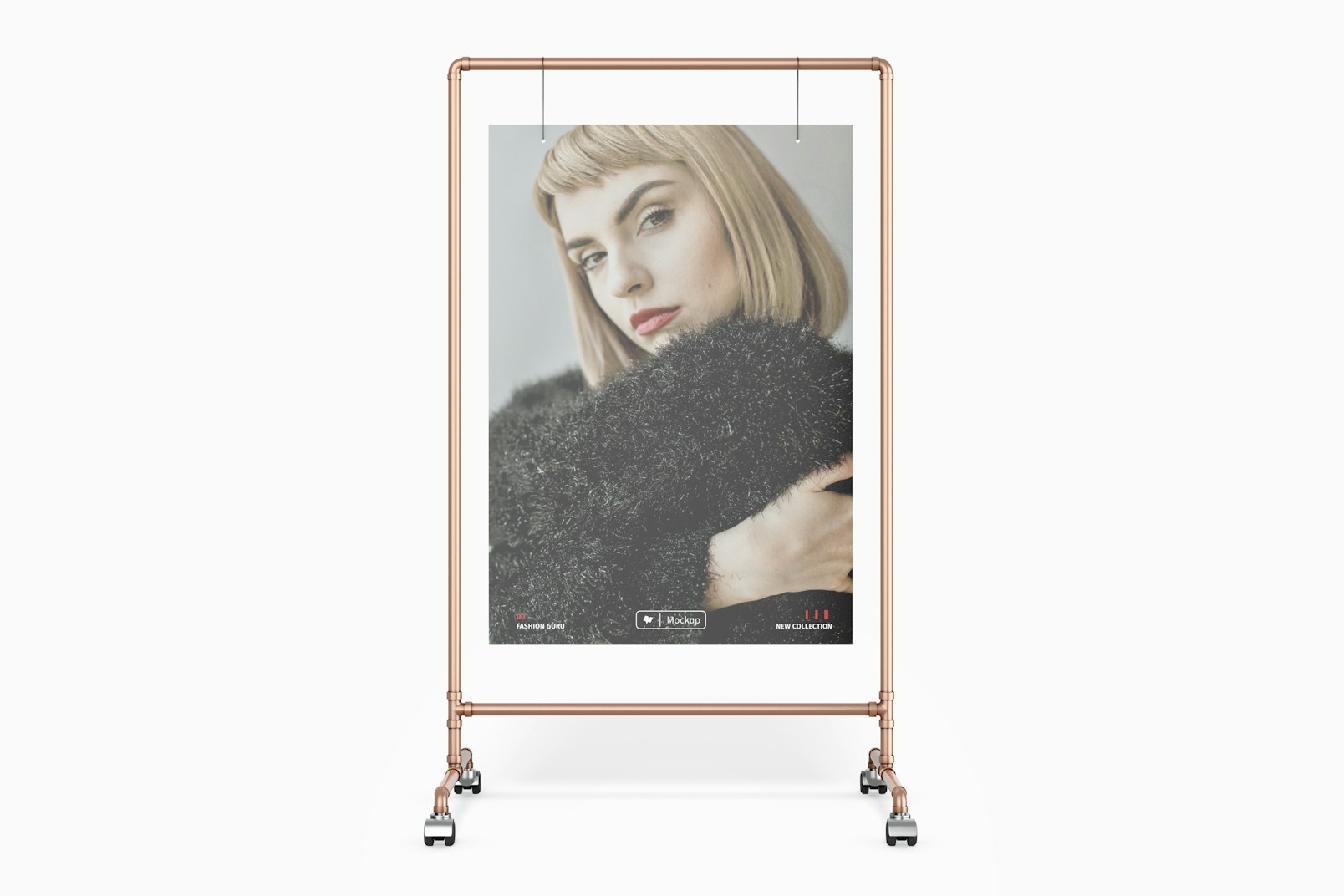 Copper Stand with B1 Poster Mockup
