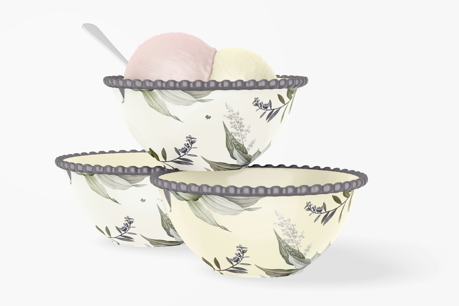 Dessert Bowls Mockup Dessert Bowls Mockup