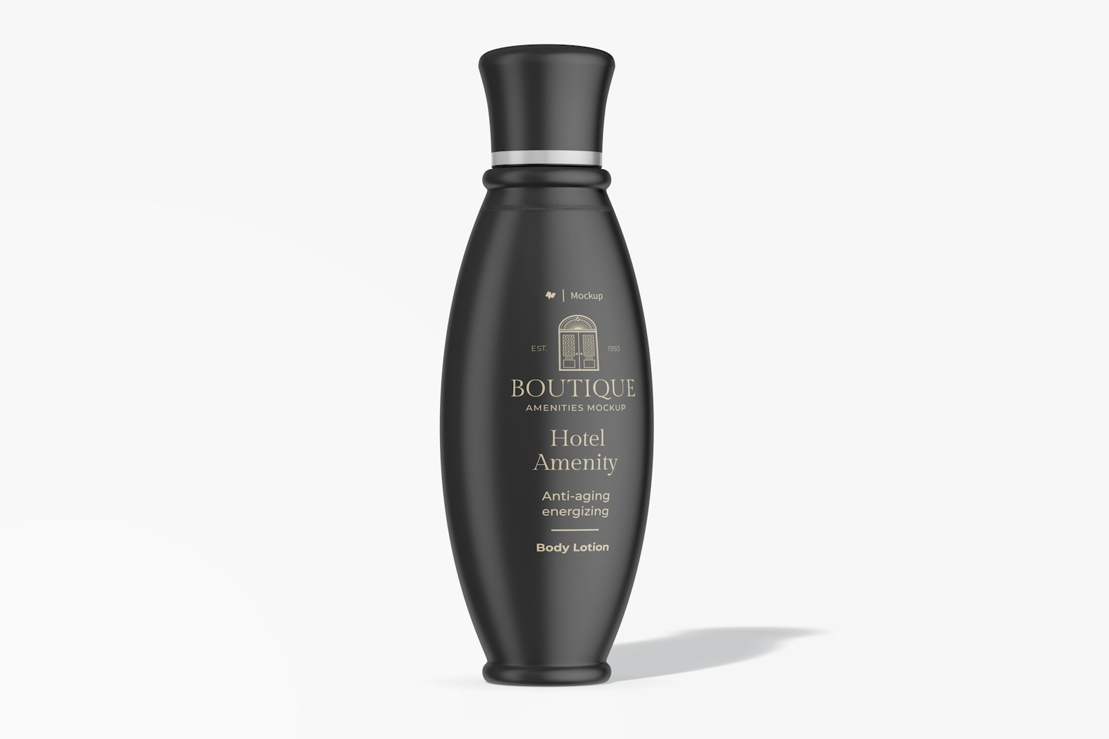 Hotel Amenity Bottle Mockup, Front View