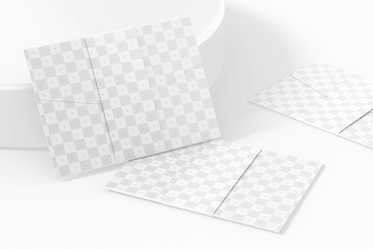 Pocket Fold Invitation Cards Mockup