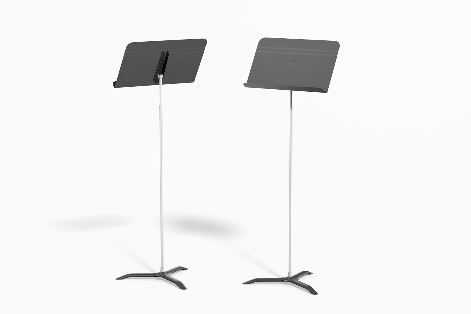 Music Stands Mockup, Front and Back