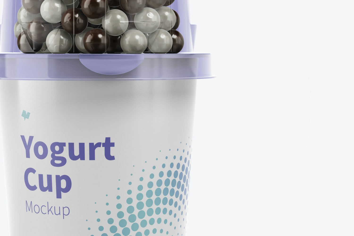Yogurt Cup Mockup, Close-Up