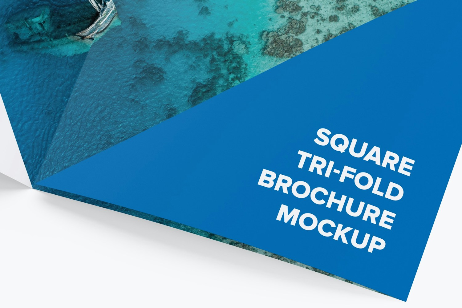 Square Tri-Fold Brochure Mockup 04