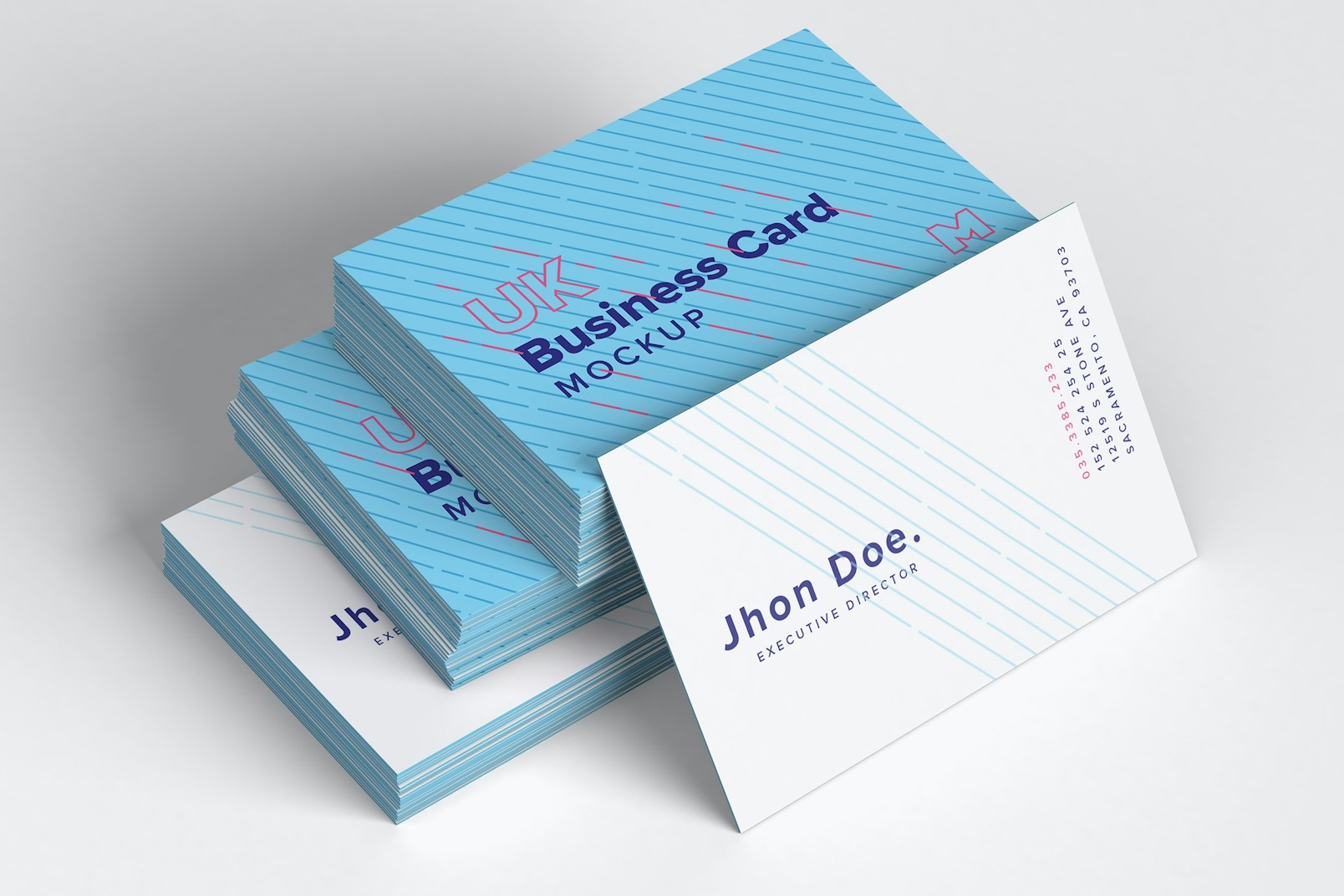 UK Business Cards Mockup 08