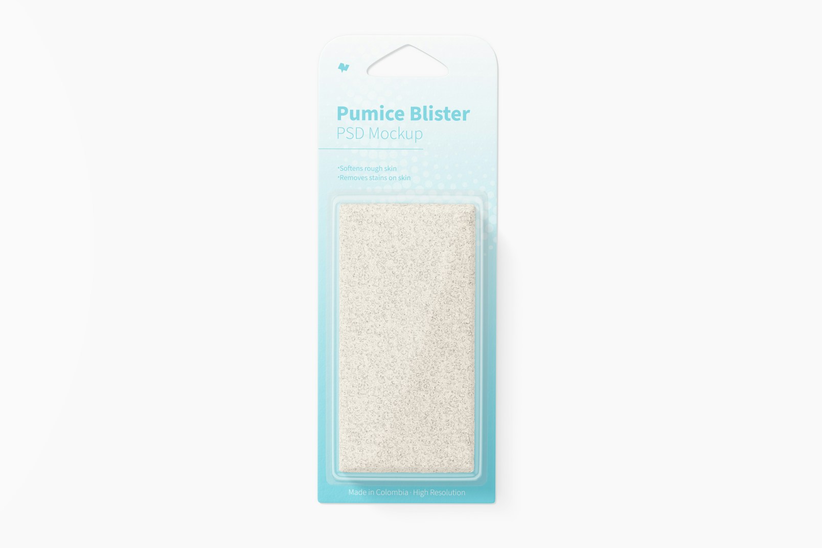 Pumice Blister Mockup, Front View