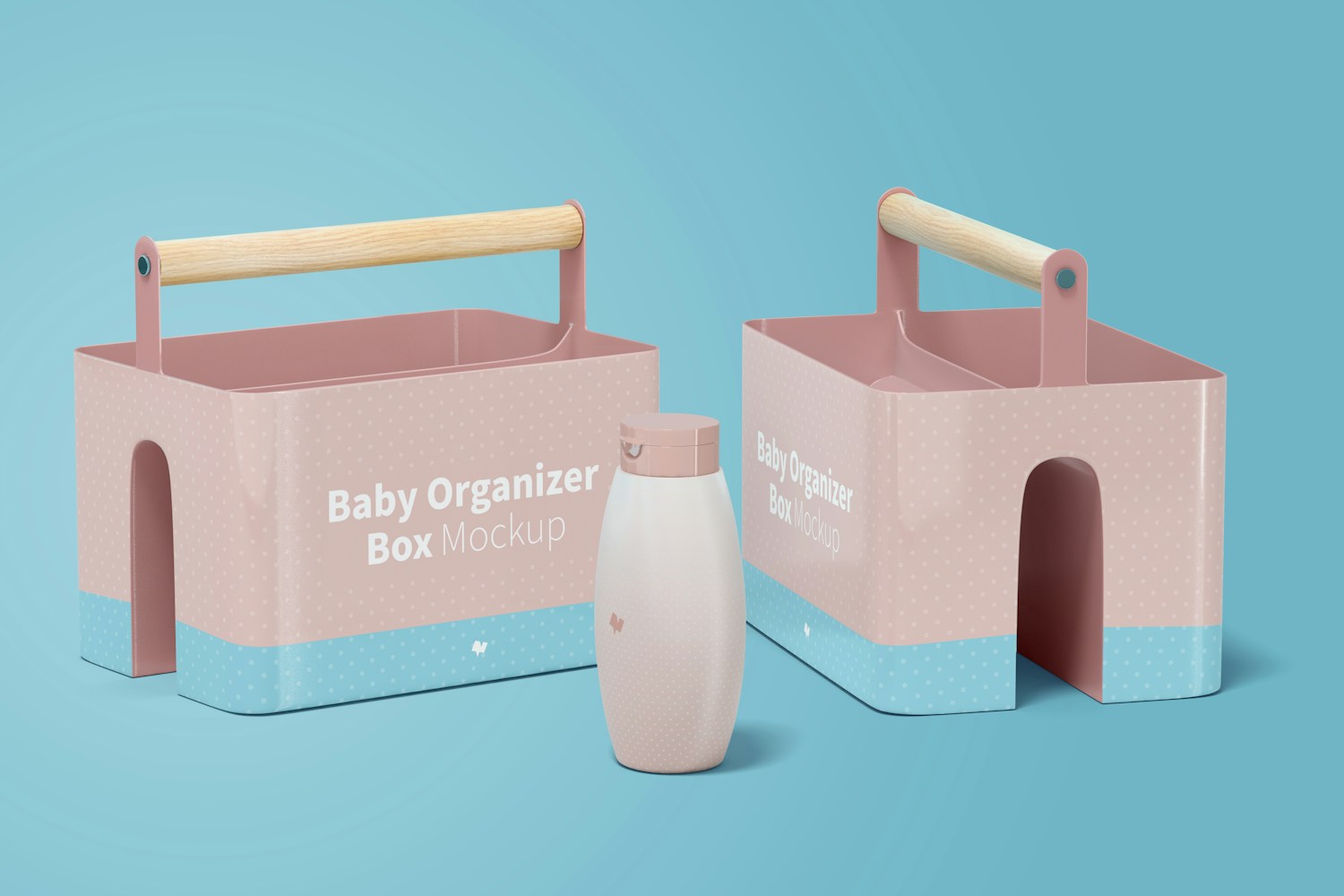 Baby Organizer Box Mockup, Perspective