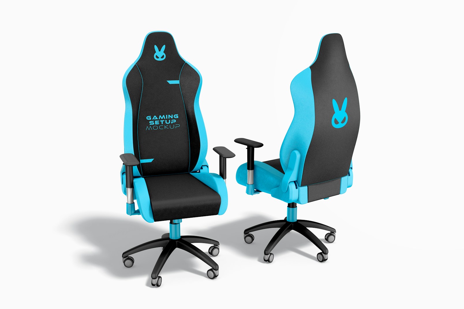 Gaming Chair Mockup, Front and Back View