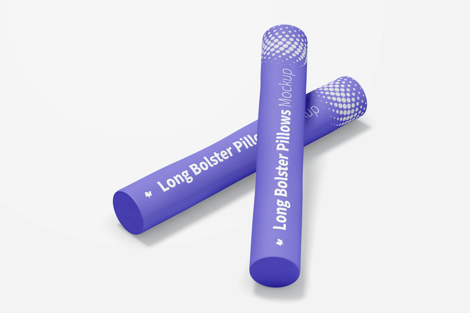 Long Bolster Pillows Mockup, Top View Long Bolster Pillows Mockup, Top View