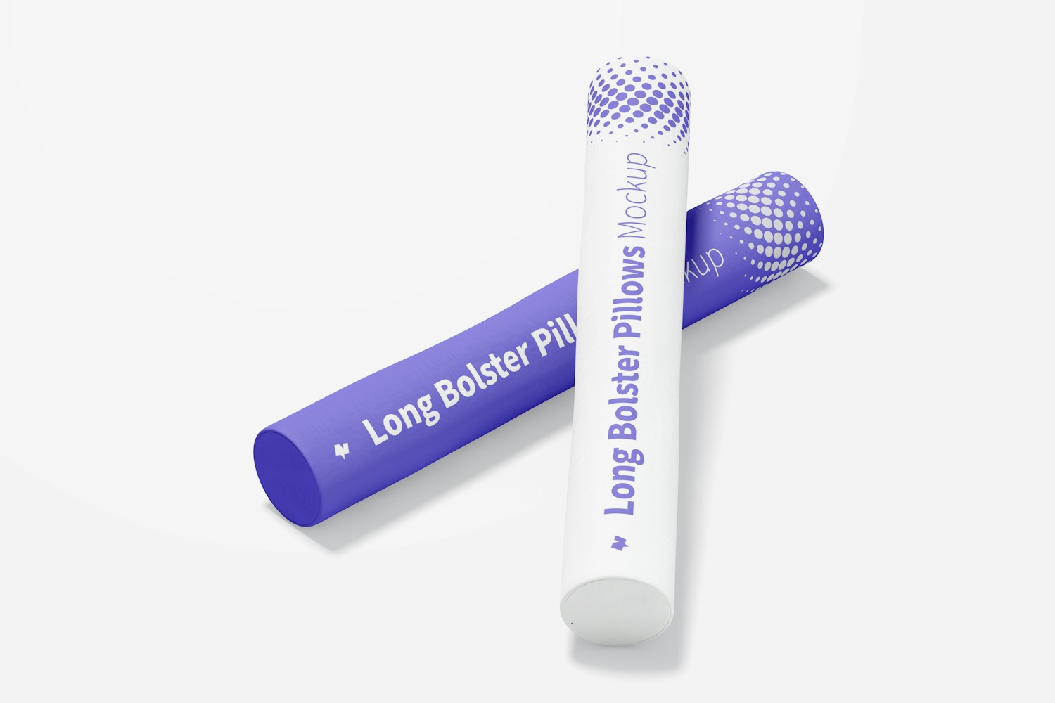 Long Bolster Pillows Mockup, Top View Long Bolster Pillows Mockup, Top View