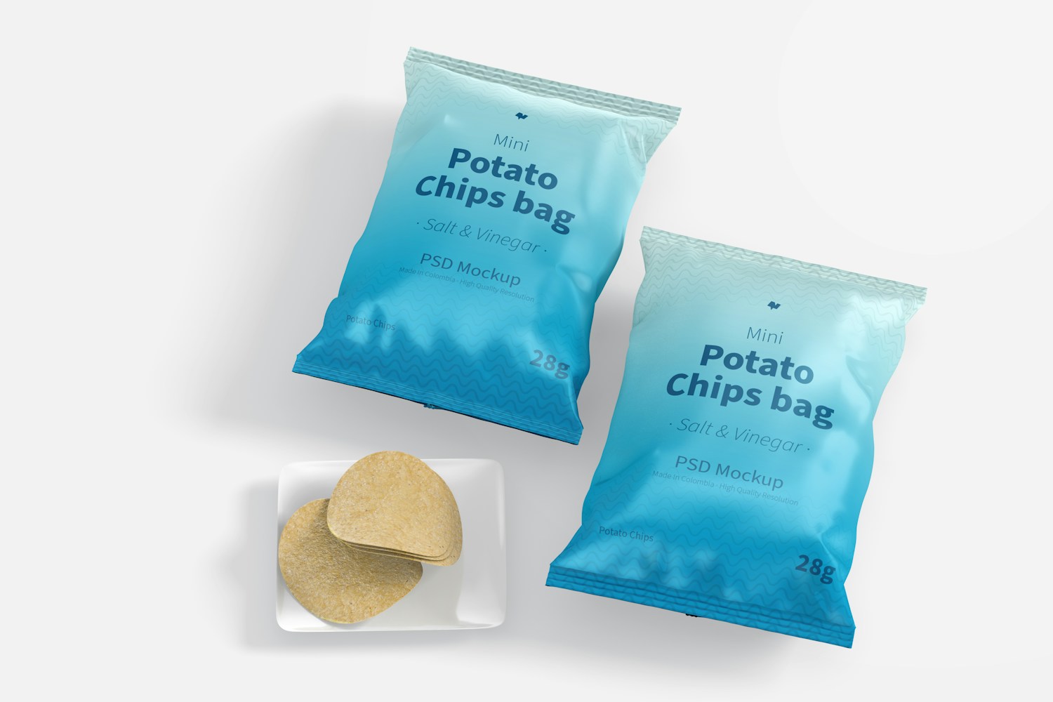 Mini Potato Chips Bags Mockup