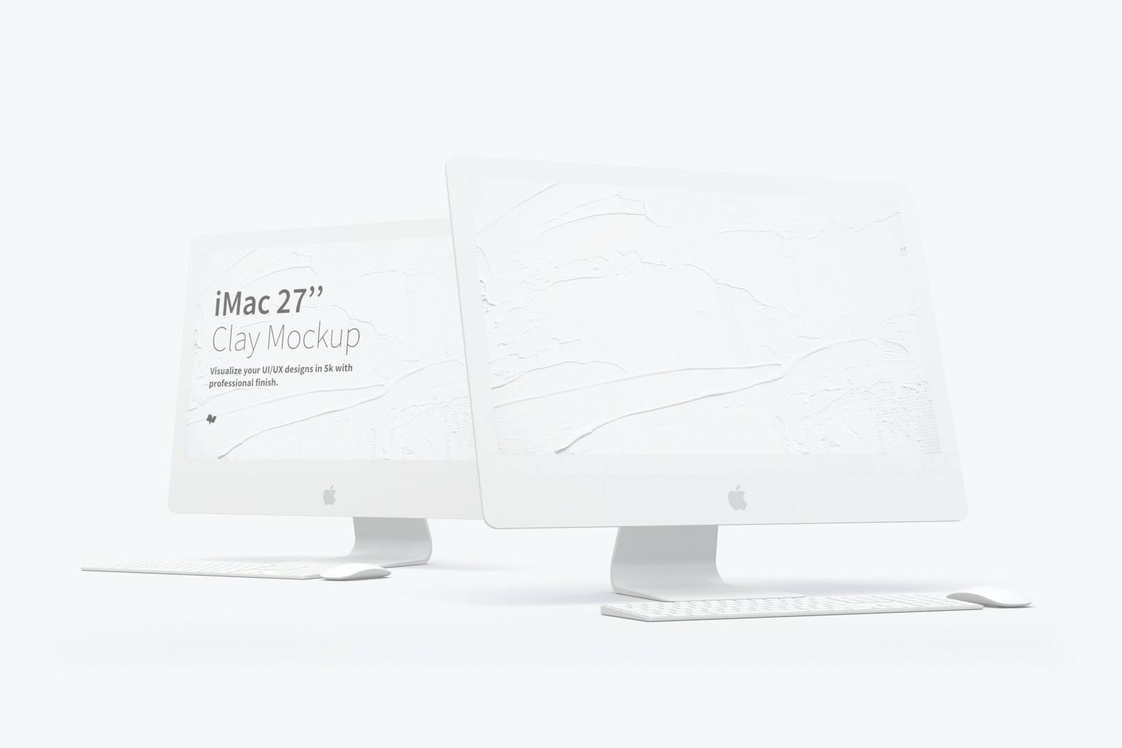 Clay iMac 27” Mockup