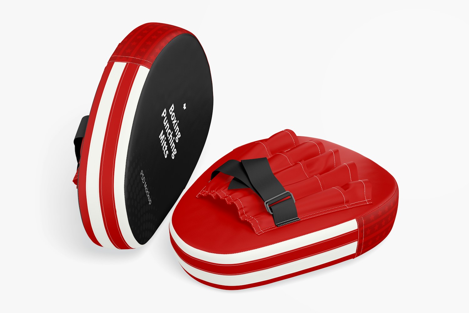 Boxing Punching Mitts Mockup, Perspective Boxing Punching Mitts Mockup, Perspective