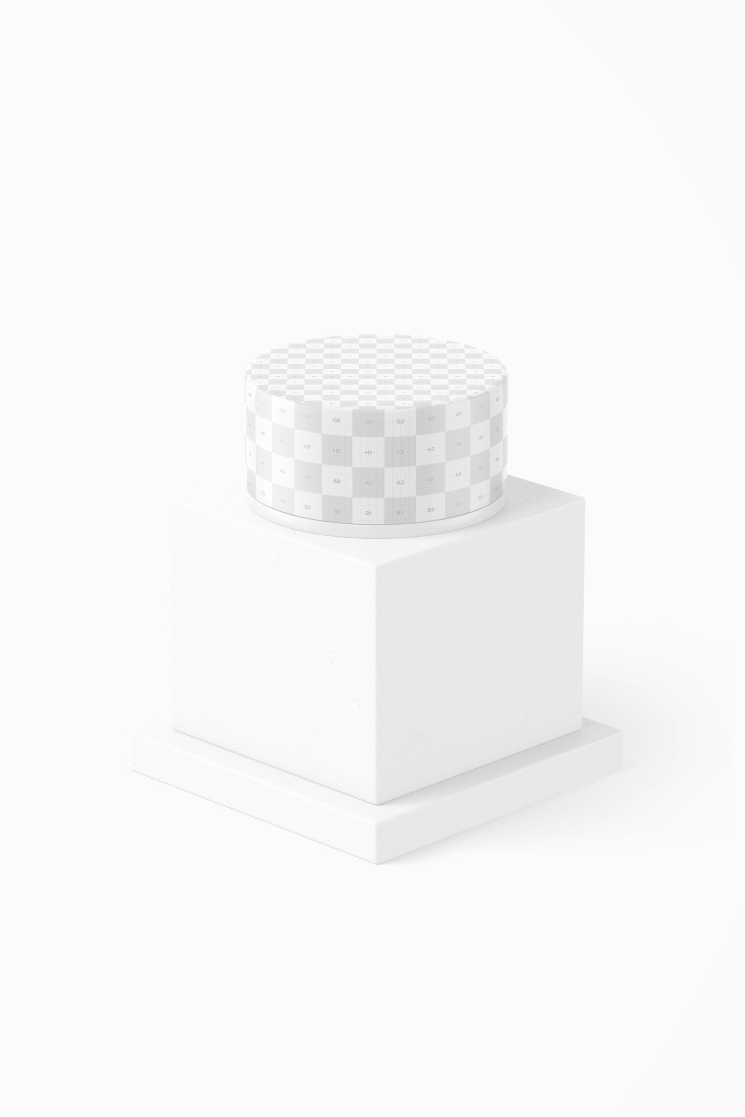 3.4 Oz Molding Cream Jar Mockup, Perspective 3.4 Oz Molding Cream Jar Mockup, Perspective