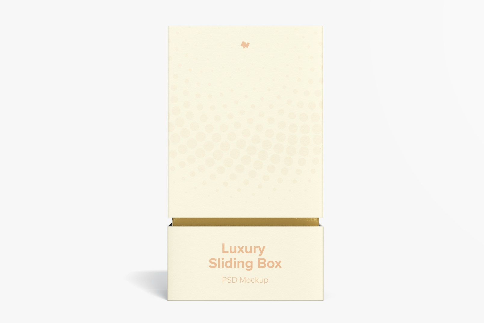 Luxury Sliding Box Mockup, Front View