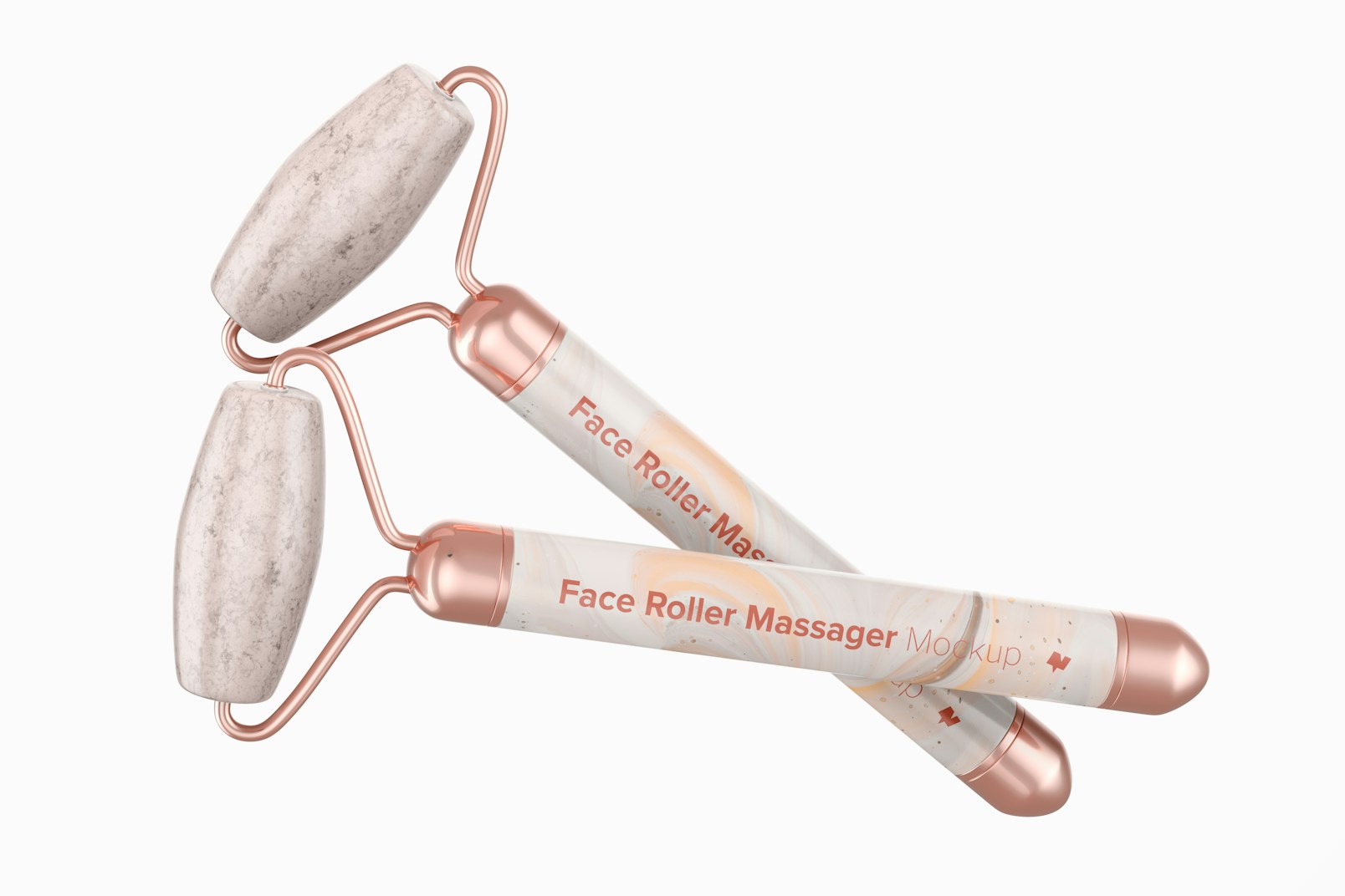 Face Roller Massagers Mockup, Floating