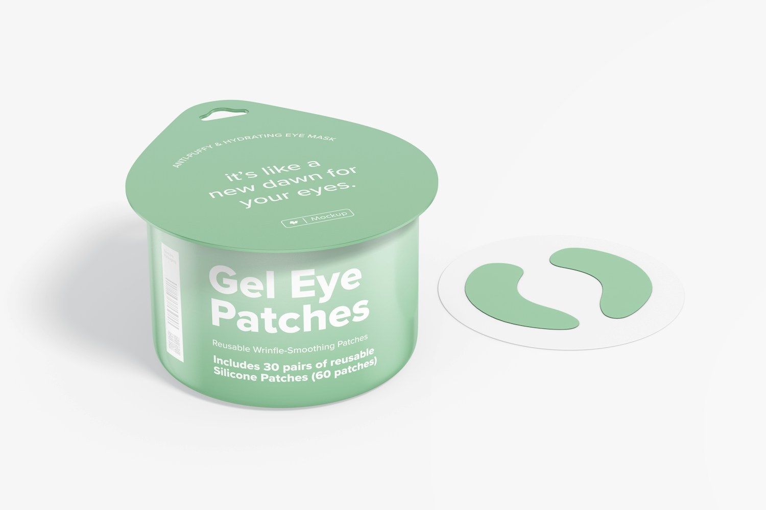 Gel Eye Patches Jar Mockup