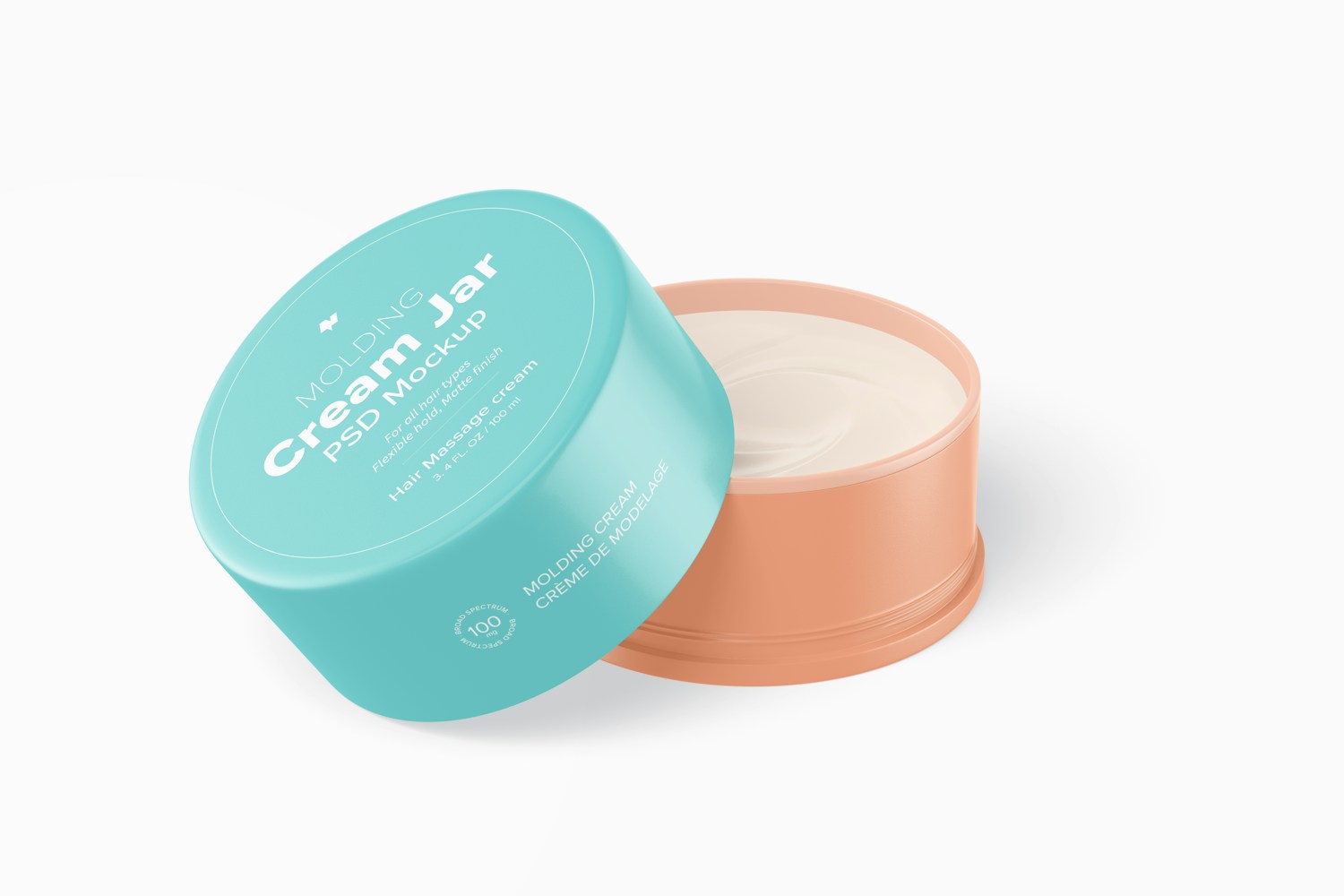 3.4 Oz Molding Cream Jar Mockup 3.4 Oz Molding Cream Jar Mockup