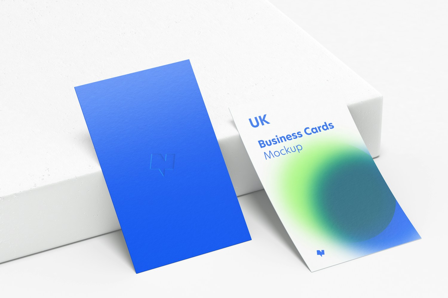 UK Portrait Business Cards Mockup