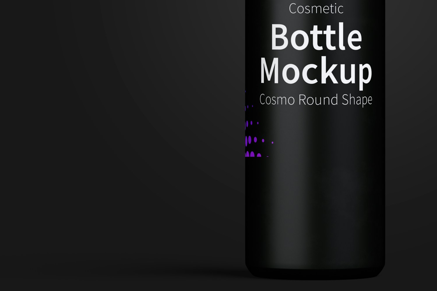 4 oz / 120 ml Cosmo Round Shape Cosmetic Bottle Mockup with Disc Cap in Front View 02