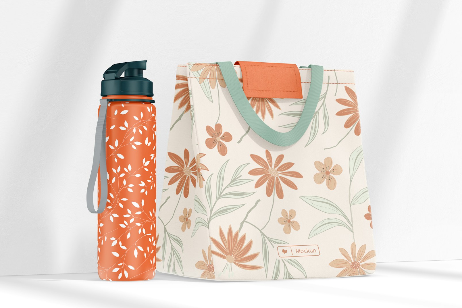 Foldable Lunch Bag Mockup, Side View
