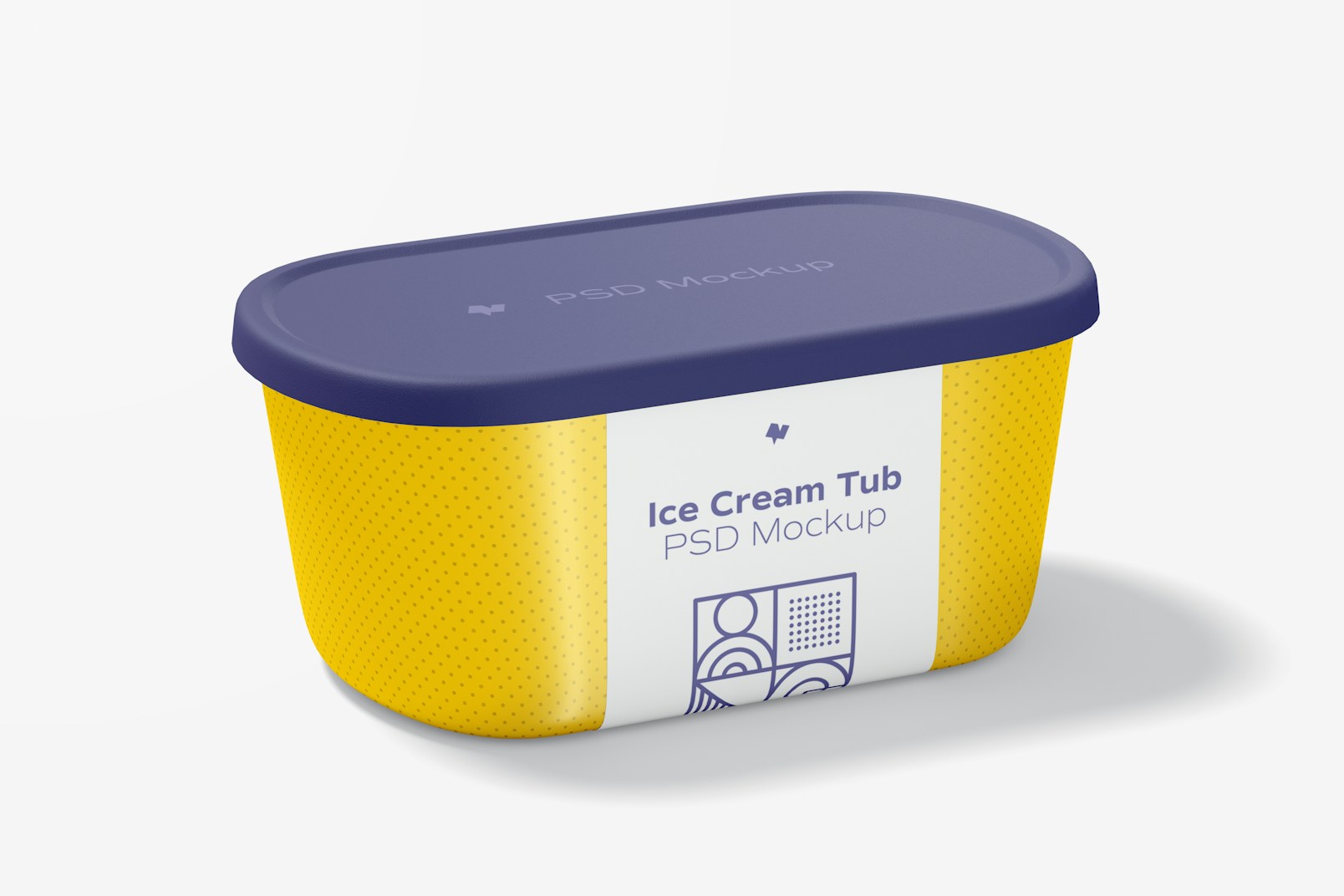 Plastic Ice Cream Tub Mockup