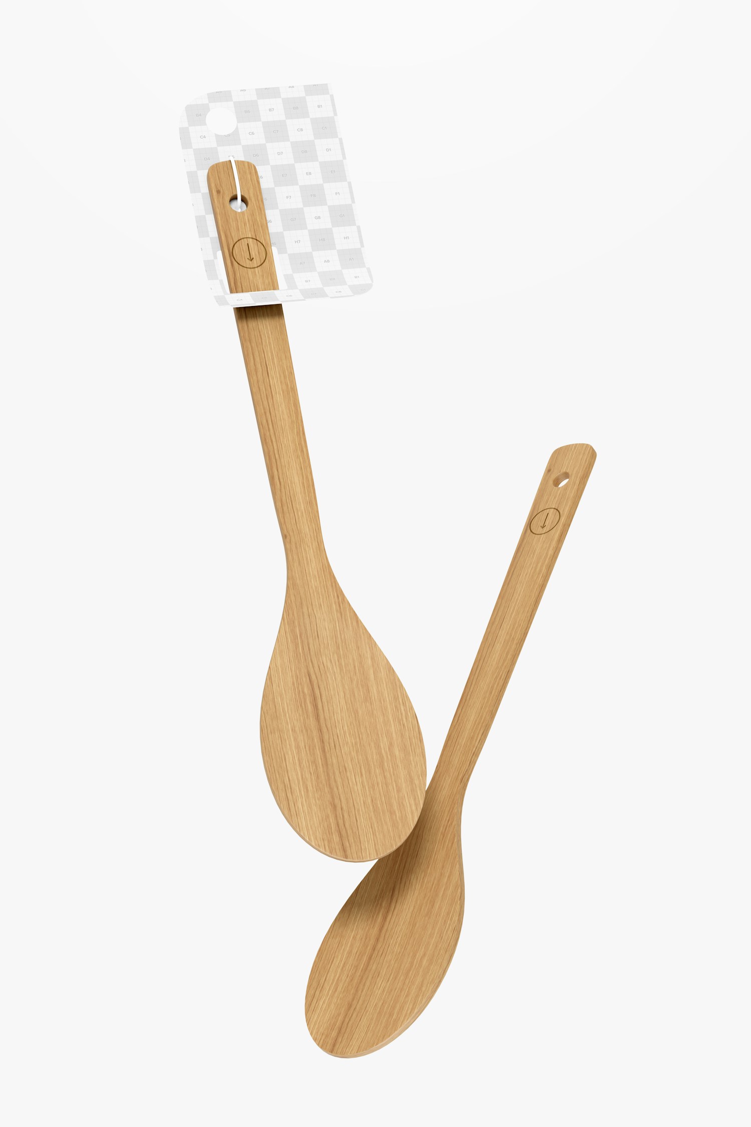 Bamboo Spoons Mockup, Floating