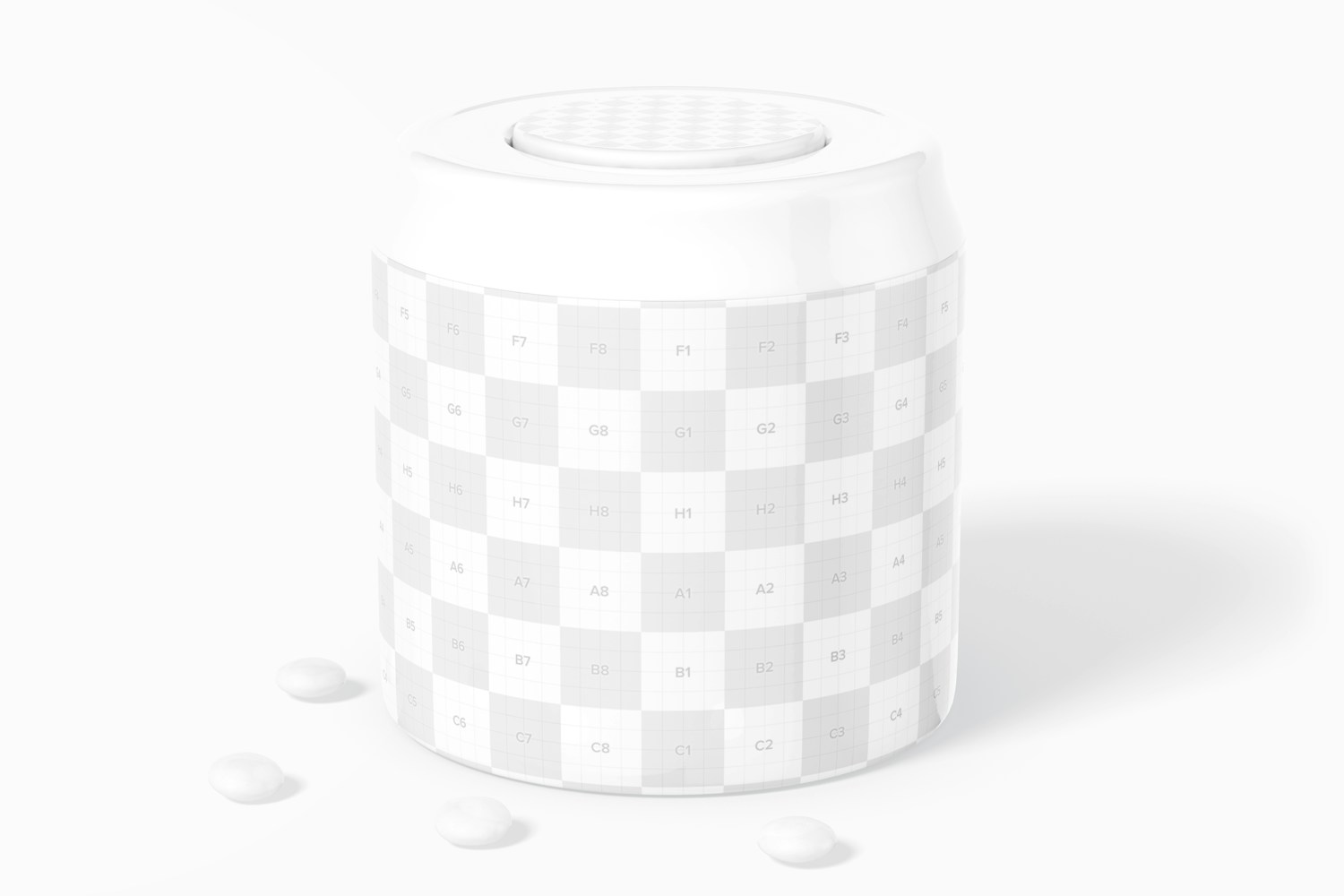Food Storage Canister Mockup, Front View