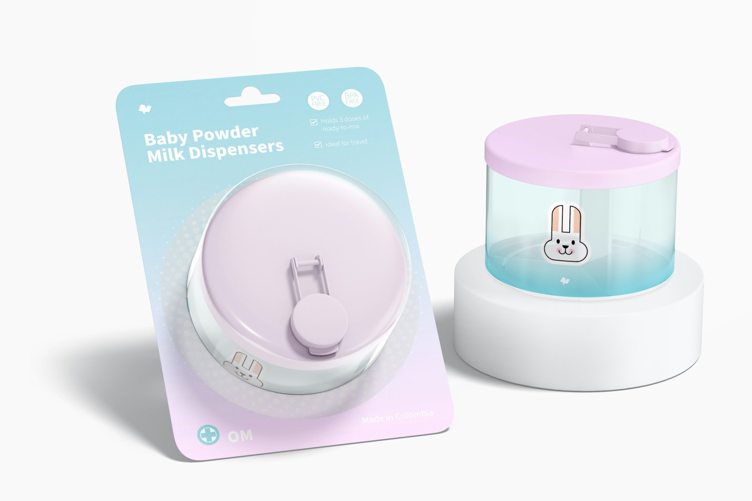 Baby Powder Milk Dispenser Blister Mockup Baby Powder Milk Dispenser Blister Mockup