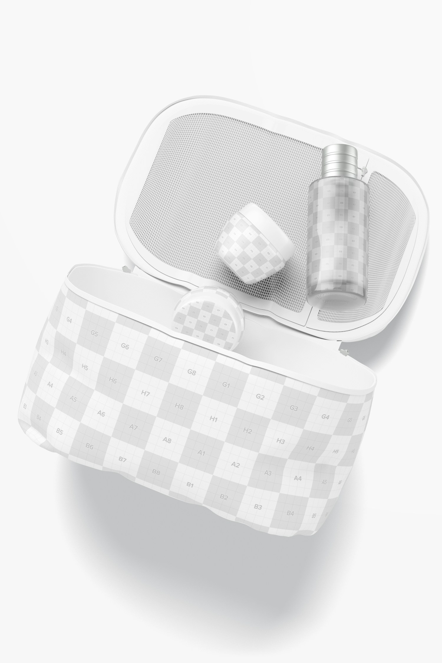 Maqueta de Escena de Bolsa de Cosméticos, Caída Maqueta de Escena de Bolsa de Cosméticos, Caída