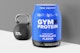 Protein Powder Container with Label Mockup, Left View