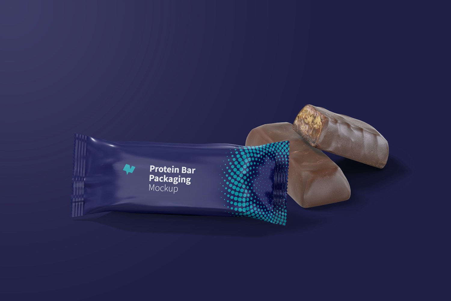 Protein Bars Packaging Mockup, Front View