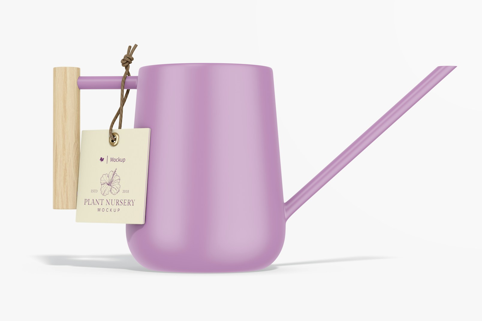 Watering Can with Tag Mockup