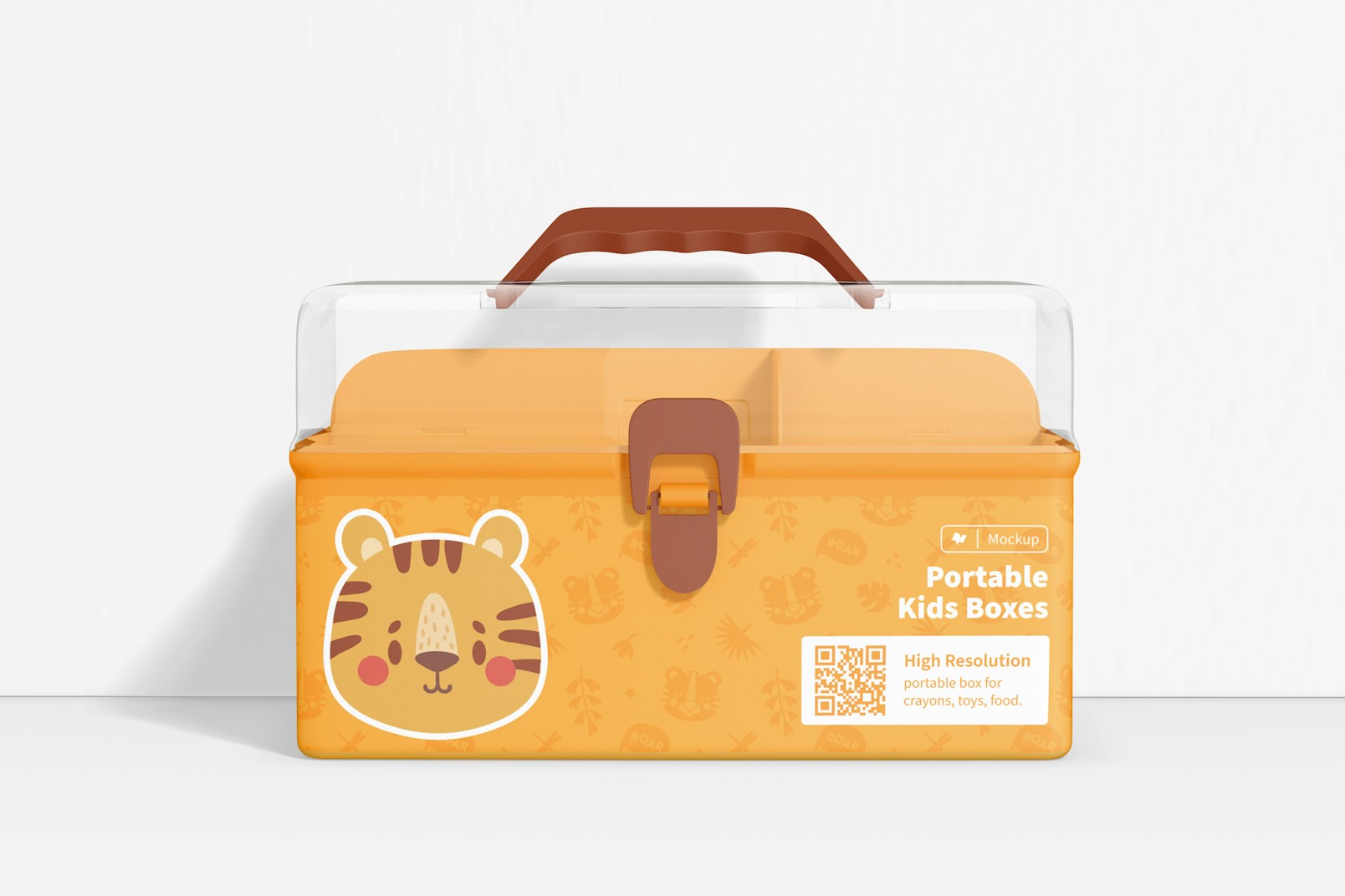Portable Kids Box Mockup, Front View