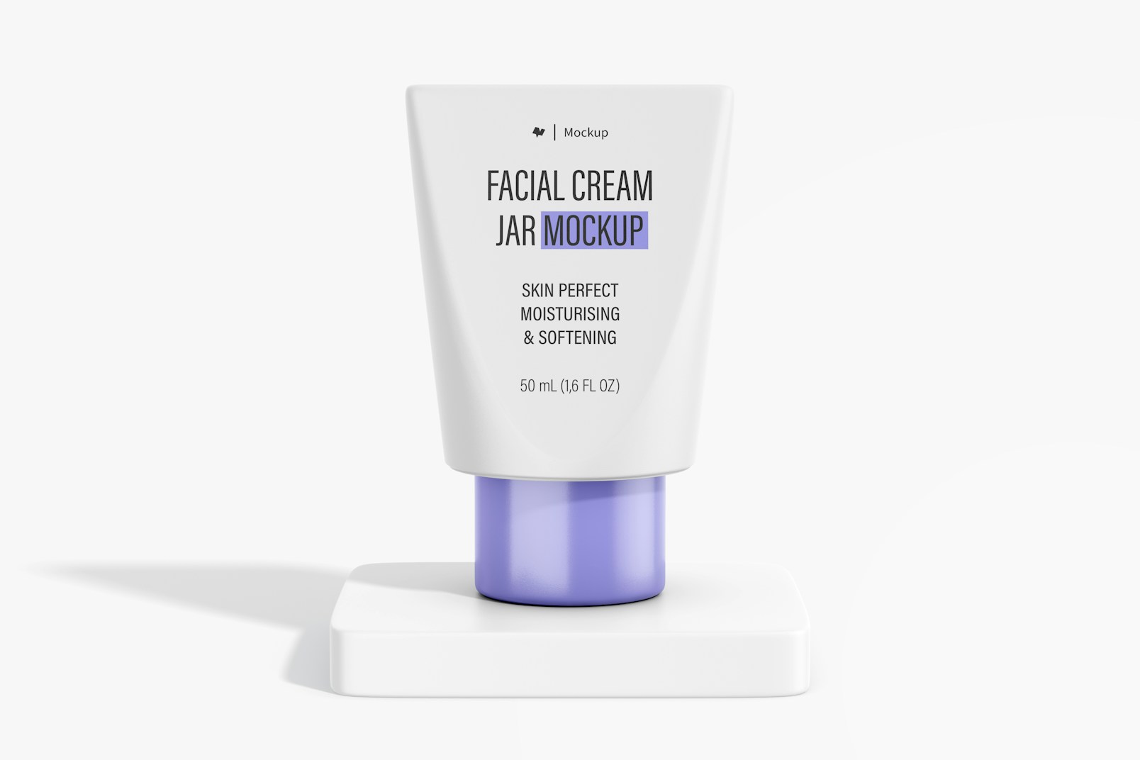 50 ml Facial Cream Jar Mockup, Front View