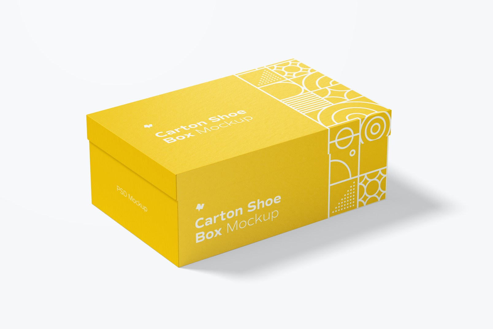 Carton Shoe Box Mockup