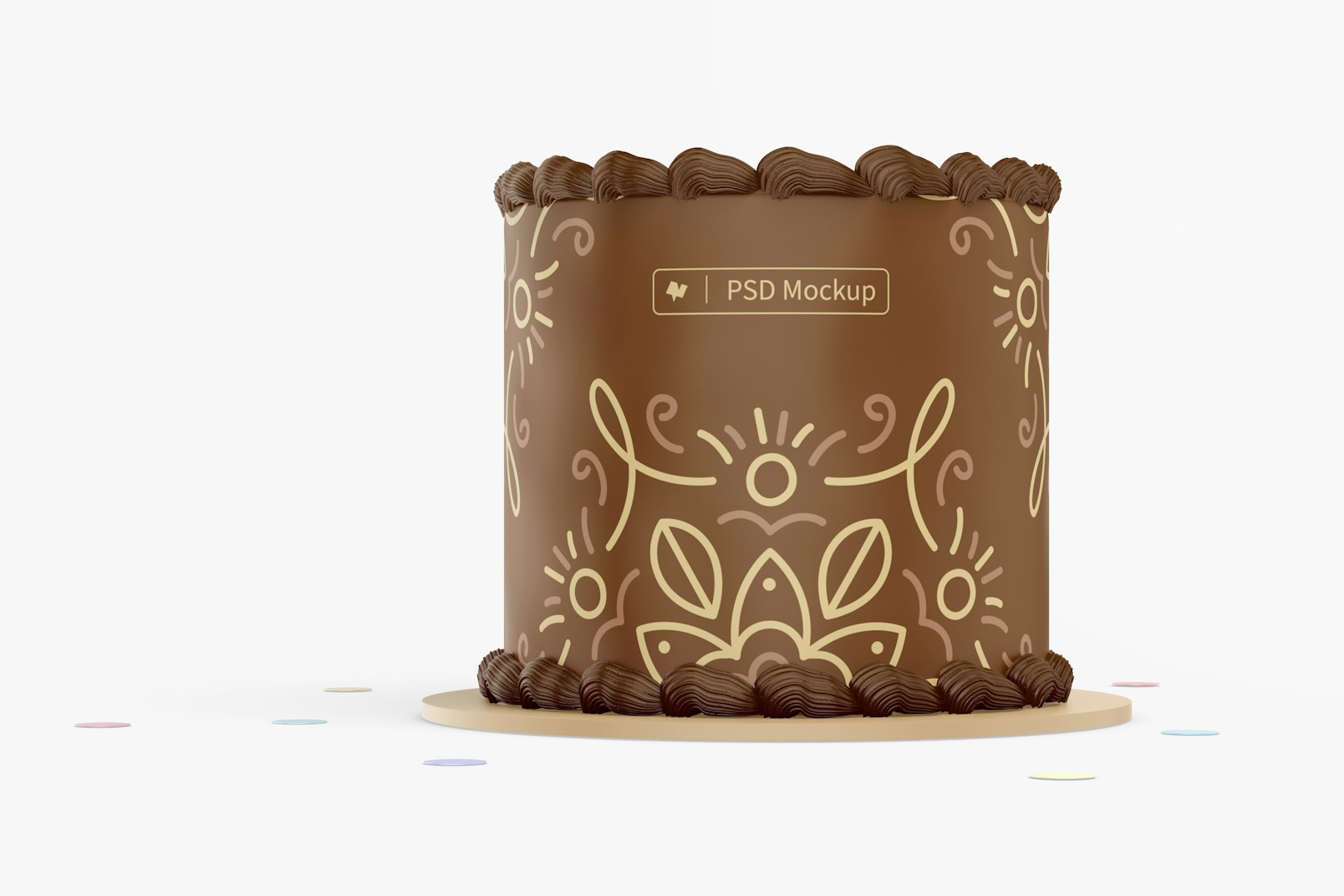 Personal Cake Mockup, Front View