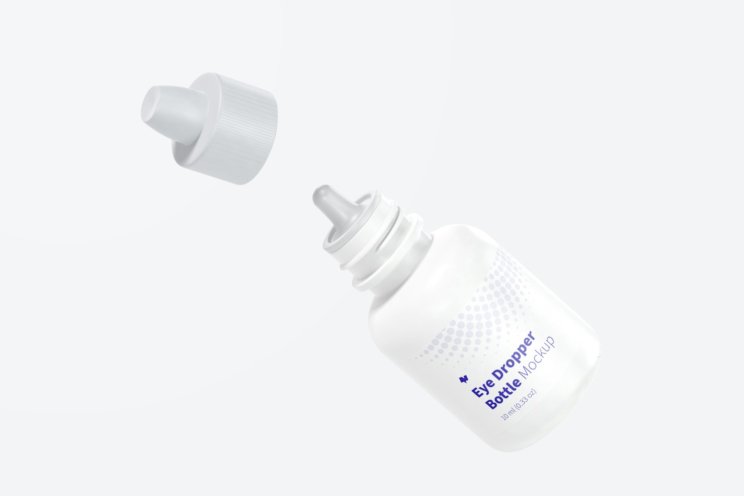 Eye Dropper Bottle Mockup, Floating Eye Dropper Bottle Mockup, Floating