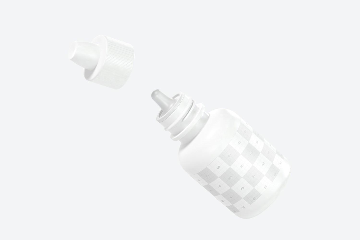Eye Dropper Bottle Mockup, Floating Eye Dropper Bottle Mockup, Floating