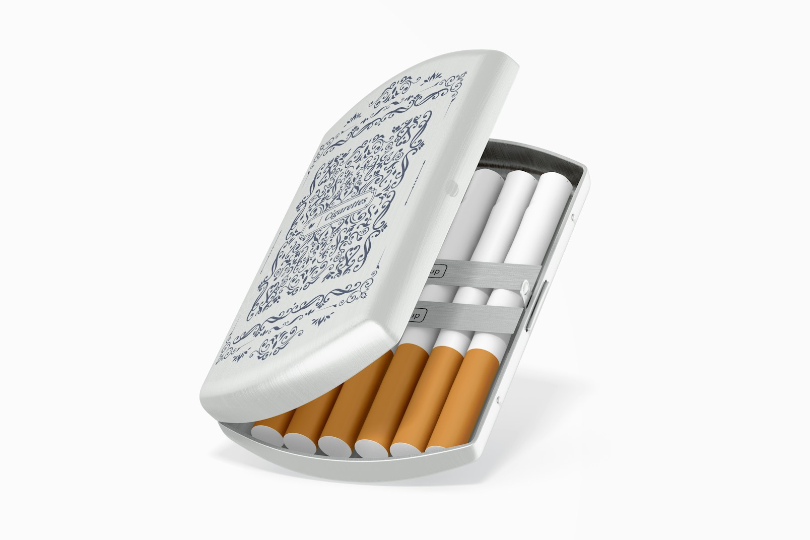 Maqueta de Caja de Almacenamiento de Cigarrillos, Inclinada