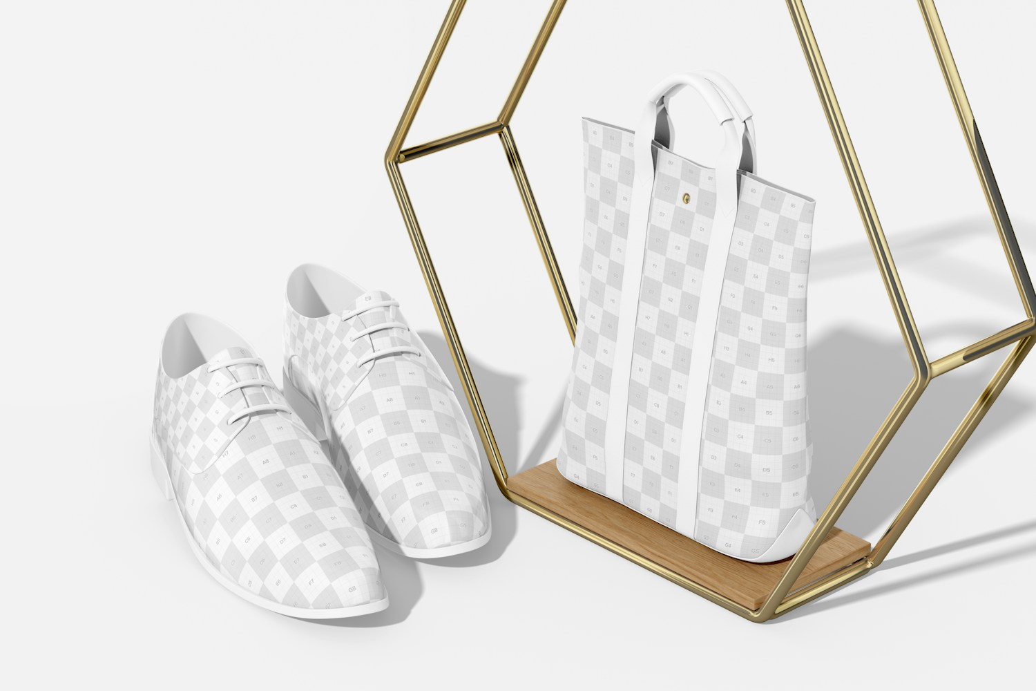 Men Shopping Bag Mockup, with Shoes