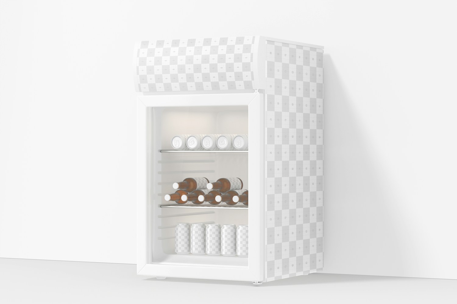 Maqueta de Refrigerador Mini, Vista Derecha
